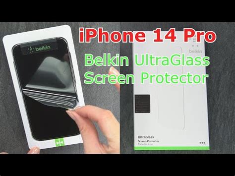 Without removing the backing, place the screen protector on your screen. . Belkin registration screen protector